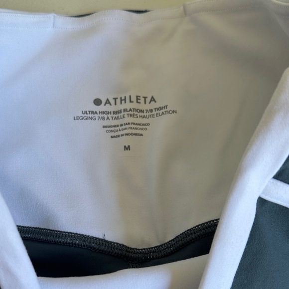 Athleta Charcoal and White Leggings - Picture 3 of 4